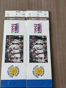VINTAGE G.S. WARRIORS PLAYOFF TICKETS 1st 2 Games Missing 2 Sets Sold Together - Picture 1 of 2