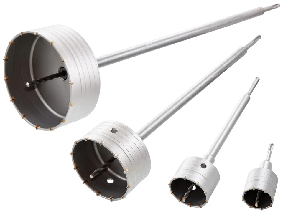 Bohrkrone HM Lochsäge SDS PLUS Beton Stein Kern Wand Bohrer Dosensenker 65-150mm - Bild 1 von 1