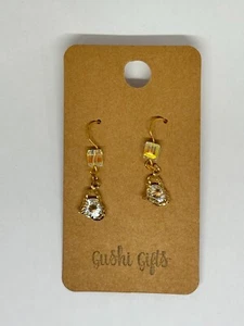 Handmade Woman Dangle Earrings Heart Charm Gift Black Friday Hypoallergenic - Picture 1 of 1
