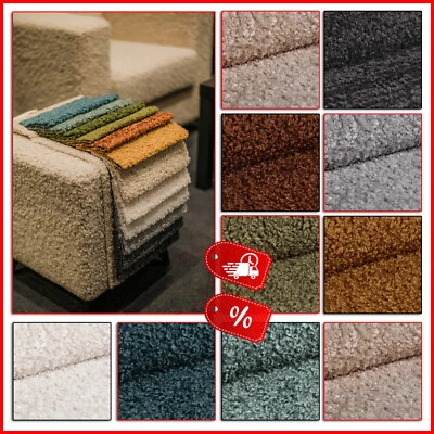 MAX GESCHÄFT Polsterstoff ROLF Stoff Teddy weich Edel Boucle Dekostoff Kuschelig Möbelstoff