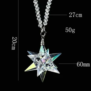 60MM3D Sun Star Suncatcher Crystal Prism Chain Decorate Family Party - Picture 1 of 6