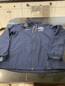 WOMENS NIKE DRIFIT Villanova Wildcats FULL ZIP HOODED JACKET MEDIUM M BLUE NWT - Picture 1 of 8