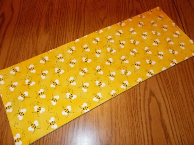 Handmade bee décor MINI table runner Toilet Tank Topper bathroom animal yellow - Image 1 of 4