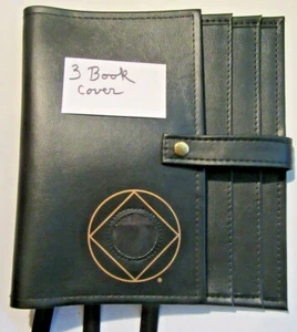 Narcotics Anonymous NA Basic Text How and Why BLACK Deluxe 3 tri Book Cover coin - Picture 1 of 10