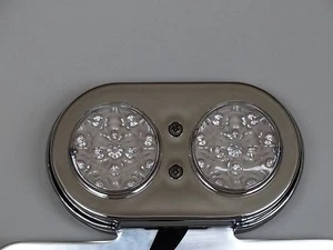LED-Doppelrücklicht, Shin Yo, Mini, verchromt, mit Nummerschildbeleuchtung - Bild 1 von 1