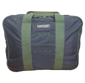 Lands’ End Direct Merchants Travel Bag Luggage Blue Nylon Unisex 18x15x6 US made - Picture 1 of 16
