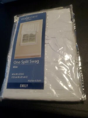 MAINSTAYS HOME Emily One Split Swag White [60" W × 32" L] New  - Image 1 of 4