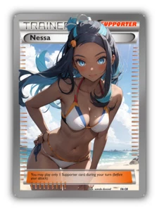 Nessa Trading Card - Sexy Adult Anime Waifu Custom Made Trainer | PARODY - Picture 1 of 3