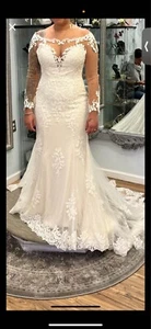 Brand new Justin Alexander wedding dress with tags, never worn, ivory/nude - Picture 1 of 2