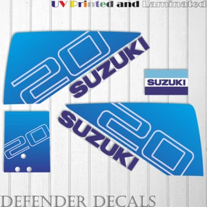 Suzuki 20 PS DT20 2-Takt Außenbord Motor Aufkleber Aufkleber Set Set Reproduktion Kit - Bild 1 von 1