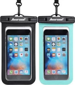 New -- 2 Pack Waterproof Phone Pouch, Hiearcool Universal Waterproof Phone Case - Picture 1 of 7