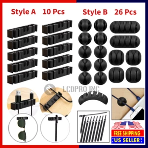 10 ~ 26 Stück Kabelclips Selbstklebend Kabelmanagement Drahthalter Organizer Klemmen - Bild 1 von 25