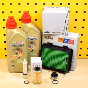 Original Set Filtro de Aceite Castrol 10W40 Para: Husqvarna Svartpilen 125 200 - Imagen 1 de 1