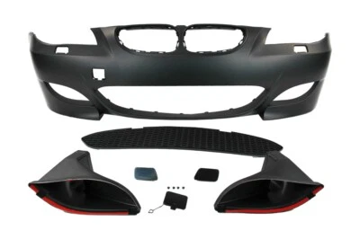 For BMW 04-10 E60 E61 5 Series, M5 Style Front Bumper w/o PDC w/ Air Duct Foto 1 de 4