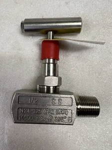 KF Industries N24-125 (690 BAR) 1/2" Needle Valve SS 10,000 PSI 200°F - Picture 1 of 12