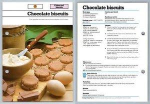 Chocolate Biscuits - Cakes - Working Woman's 1980s Recipe Card - Picture 1 of 1