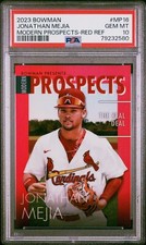Jonathan Mejia 2023 Bowman Chrome Modern Prospects Red Refractor Card 5/5 PSA 10