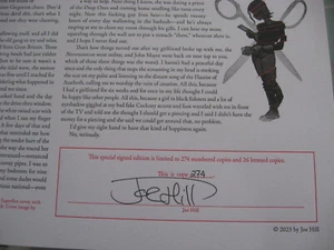 Joe Hill Signed A Sign Of The Times Numbered 1st broadside Subterranean Press - Picture 1 of 5