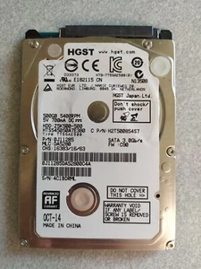 HGST 500GB 2.5" SATA HDD 5400rpm 3.0Gb/s Z5K500-500 - Picture 1 of 2