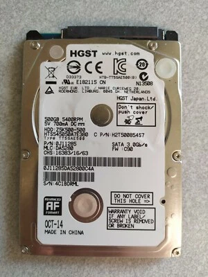 HGST 500GB 2.5" SATA HDD 5400rpm 3.0Gb/s Z5K500-500 - Image 1 of 2