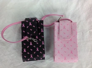 Breast Cancer Awareness Pink Ribbon MULTI USE POUCH PHONE CASE for Tracfones - Picture 1 of 7