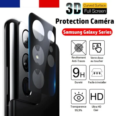 3D Protection Caméra Pour Samsung Galaxy S25 S24 S23 S22 S21 S20 FE Ultra Plus