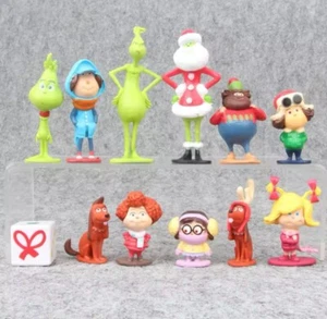 12pcs The Grinch Mini Action Figures - Christmas Monster Decoration Toy Set Gift - Picture 1 of 7