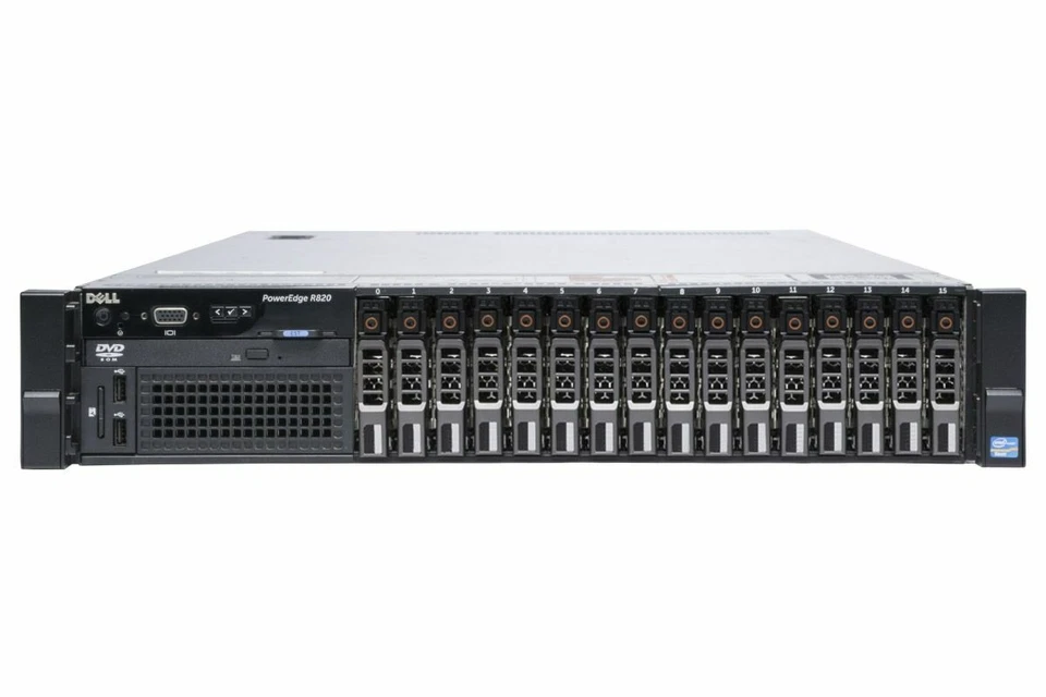 Dell PowerEdge R820 4x Ten-Core E5-4650v2 512GB RAM 16x 300GB HDD 2U Rack Server - Image 1 of 2