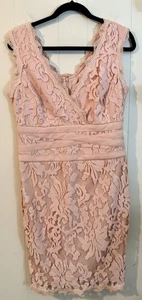 Vestido de encaje rosa Joseph Ribkoff, talla 10 - Imagen 1 de 9