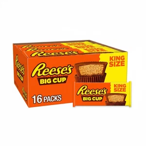 REESE'S Big Cup King Size Peanut Butter Cups 2.8oz 16 Count - Picture 1 of 5