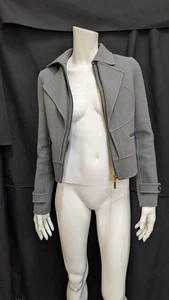Original I.C.B New York grey moto style jacket US Women Size S - Picture 1 of 12
