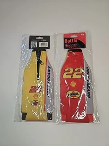 Lot of 2 Joey Logano #22 Pennzoil Bottle Hugger Coozie NASCAR *2 Sided* New Old - Picture 1 of 8