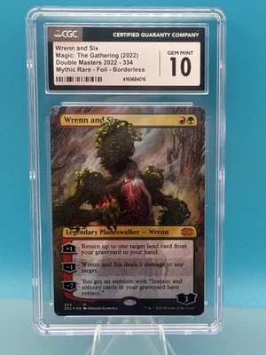 MTG Wrenn And Six Borderless Foil Double Masters 2022 CGC 10 - Image 1 of 2