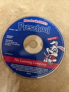 Vintage Reader Rabbit's Preschool Learning Company 1997 PC CD Rom Only - Picture 1 of 1