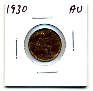 Great Britain. Farthing. 1930 About Uncirculated brown and red - Picture 1 of 2