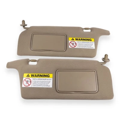 Conjunto de quebra-sol lateral para motorista e passageiro Honda Civic 2001-2005 par pano bronzeado - Imagem 1 de 4