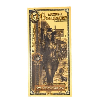 2025 Arizona 5 Goldback *ALPHA SERIES* (Lex et Ordo, Law and Order) *PRÉ-VENDA* - Imagem 1 de 4