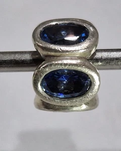 Genuine Pandora Blue Oval Lights Charm ALE 925 790311CZB - Picture 1 of 4
