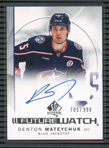 2024-25 SP Authentic #DM Denton Mateychuk Future Watch Autograph /999 - Picture 1 of 2