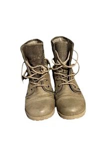 G By Guess Combat Ankle Glitter Glam Zipper Detail - Lace Up Boot Womens 8m - Picture 1 of 5
