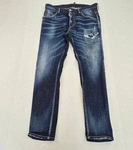DSQUARED2 Jeans 48 W32 L28 Blau Herren Skinny Denim Distressed Freizeitkleidung - Bild 1 von 10