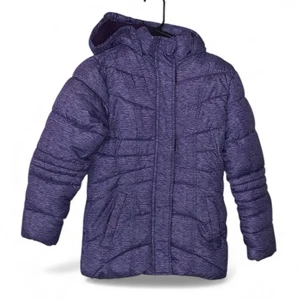 Chaqueta acolchada forrada de vellón Xersion púrpura a rayas para niñas 14 - Imagen 1 de 9