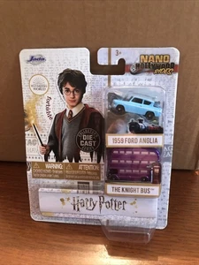 Neu in Verpackung Nano Hollywood Rides Harry Potter 1959 FORD ANGLIA & THE KNIGHT BUS Druckguss - Bild 1 von 3