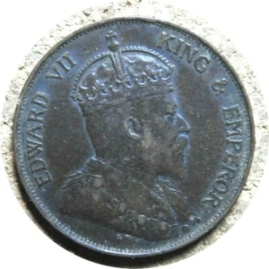 elf Hong Kong 1 Cent 1902 Edward VII - Picture 1 of 2