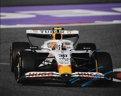 Signed Liam Lawson Formula 1 Bulls Racing Autographed 8x10 Photo #3 Original - Image 1 of 2