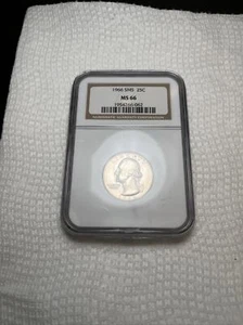 1966 SMS Washington Quarter MS66 NGC Certified - Picture 1 of 4