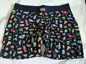 New SAXX Designer Mens Boxer Brief Underwear Ballpark Support Pouch Size L - Picture 1 of 6