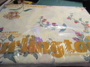 Vintage Waverly Schumacher komplettes flaches Blatt Blumenmuster versiegeltes Paket Burlington  - Bild 1 von 2