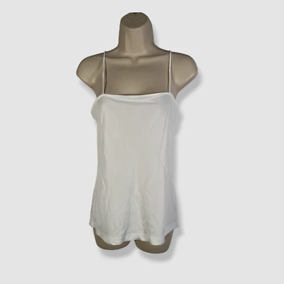 $795 Akris Punto Women's White Sleeveless Spaghetti Strap Tank Top Size 6 - Image 1 of 4