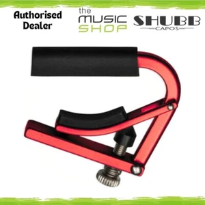 Shubb L9R Red Lite Capo for Ukulele, Aluminium, 1 ⅝" Wide and Flat - Picture 1 of 3